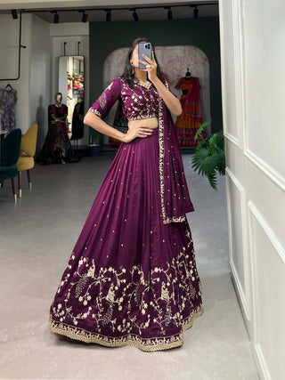 Wine color vichitra silk choli online