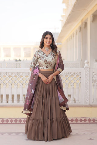 preety Lehenga and Beige Dupatta