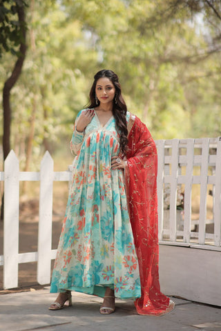 fully stitched plus size gown dress for women