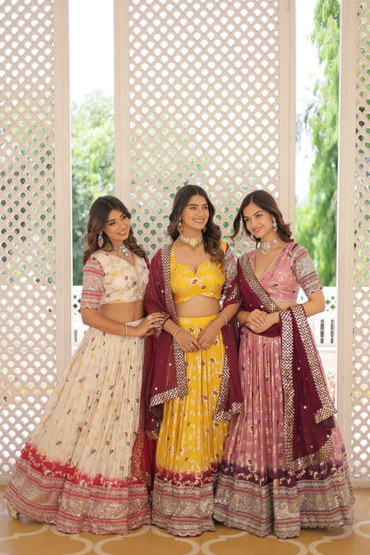 Jacquard lehenga choli for women