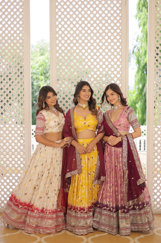 Jacquard lehenga choli for women