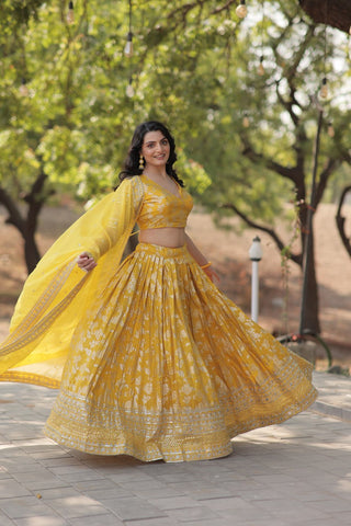 Shop Designer Pakistani Lehenga Choli Online USA UK yellow online