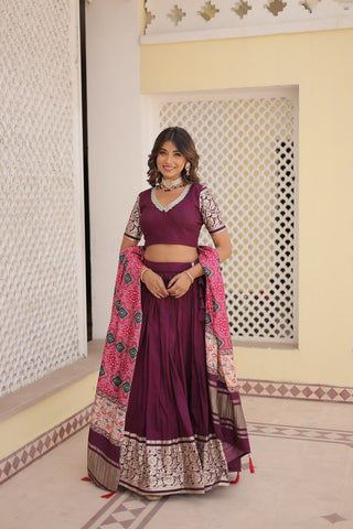 dark purple lehenga