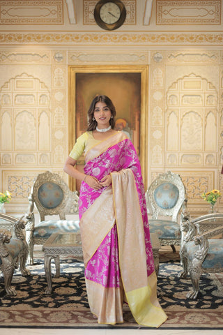 pink designer saree for party wear 