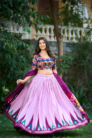 Pink Color Gujarati patola lehenga Price