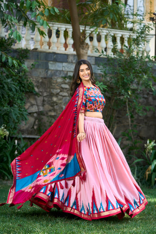 Pink tradition chaniya choli