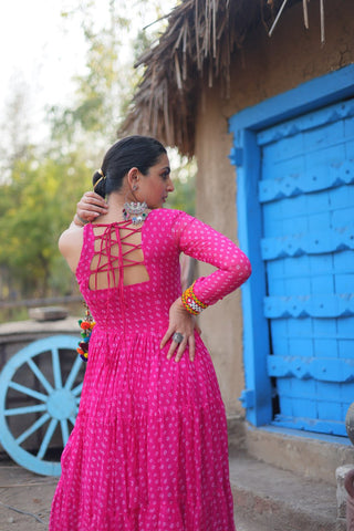 Pink Color Navratri clothes for women