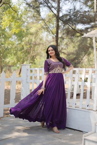 Purple Long Gown for women