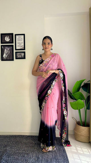 Faux Georgette Saree