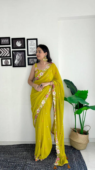 mahendi Double shaded silk sarees with price