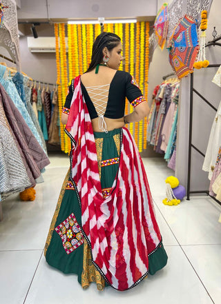 Green plain Lehenga