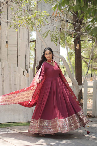 D-Pink anarkali