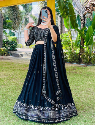 Pure georgette lehenga choli with dupatta readymade