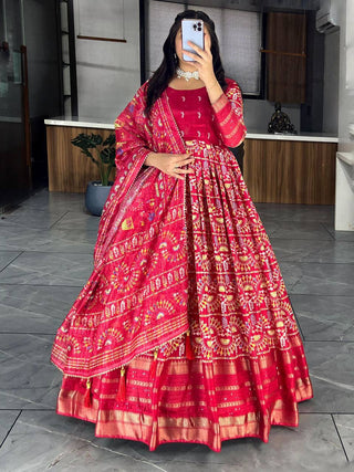 Soft cotton silk gown with dupatta