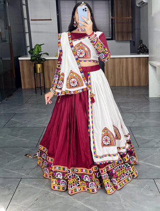 Maroon navratri lehenga choli price