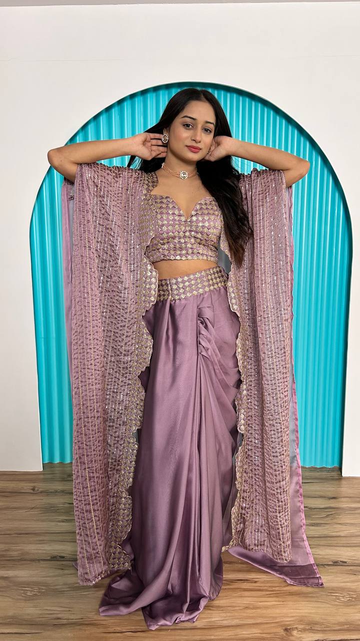 Party Wear Indo Western Dhoti Sabyasachi Designer Indo Western Style Outfits For Party Wear Semi-Stitched Party Wear Indo Western Dhoti Sabyasachi Designer Indo Western Style Outfits For Party Wear Semi-Stitched