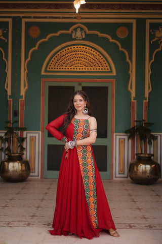 Red traditional gown