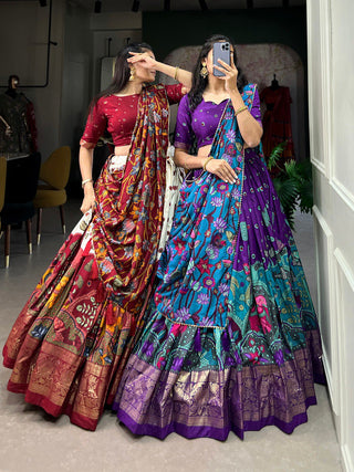 Kalamkari silk lehenga choli