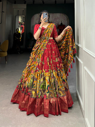 Red designer lehenga choli