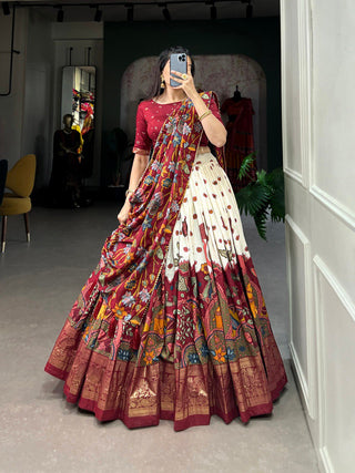 Silk lehenga choli wih dupatta