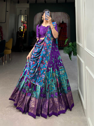 Purple Lehenga Choli combination
