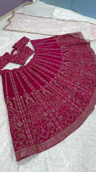 pink wedding lehengas choli for women