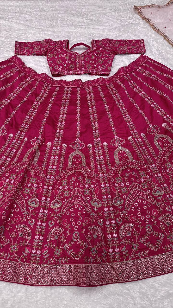 designer pink lehnga choli for women