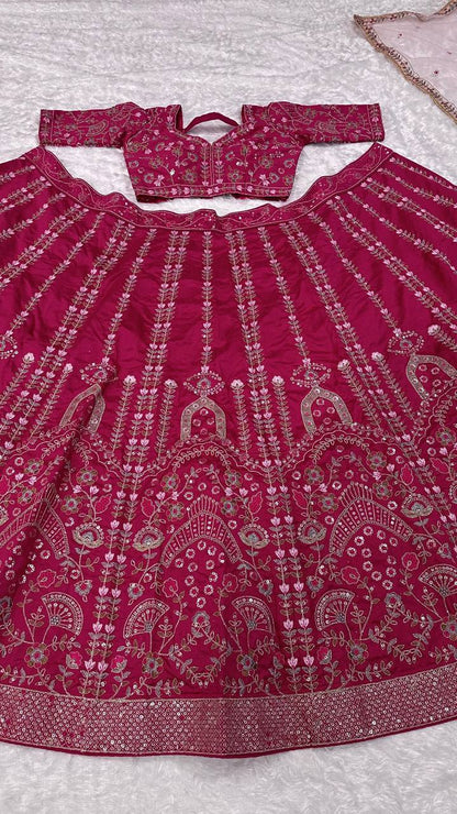 designer pink lehnga choli for women