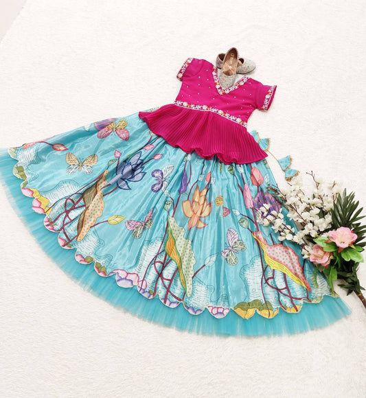 Sky silk kids lehenga choli saree for girls online
