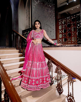 Pink color traditional lehenga choli