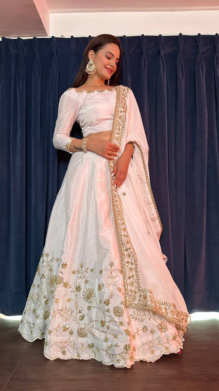 Simple white lehenga choli