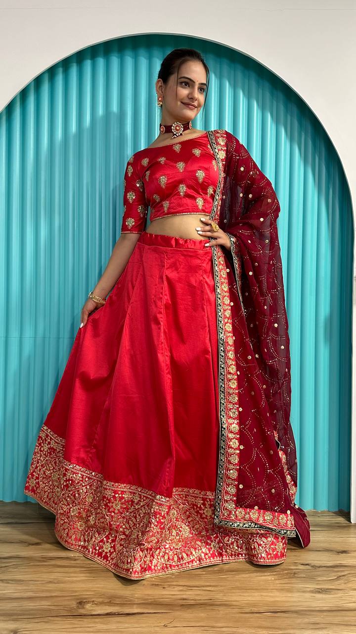 Pure Georgette Lehenga Choli With Dupatta
