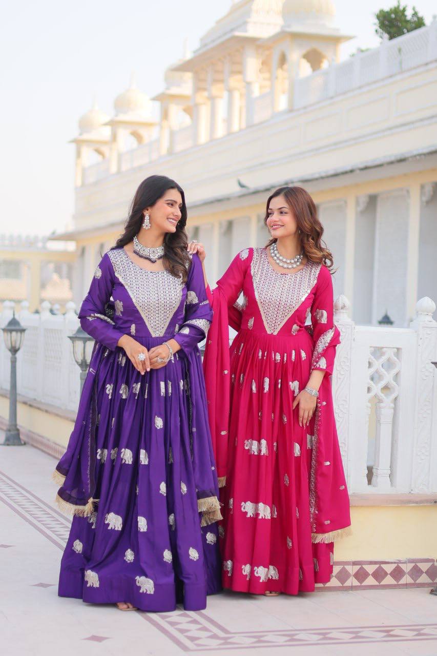 Georgette fancy long gown