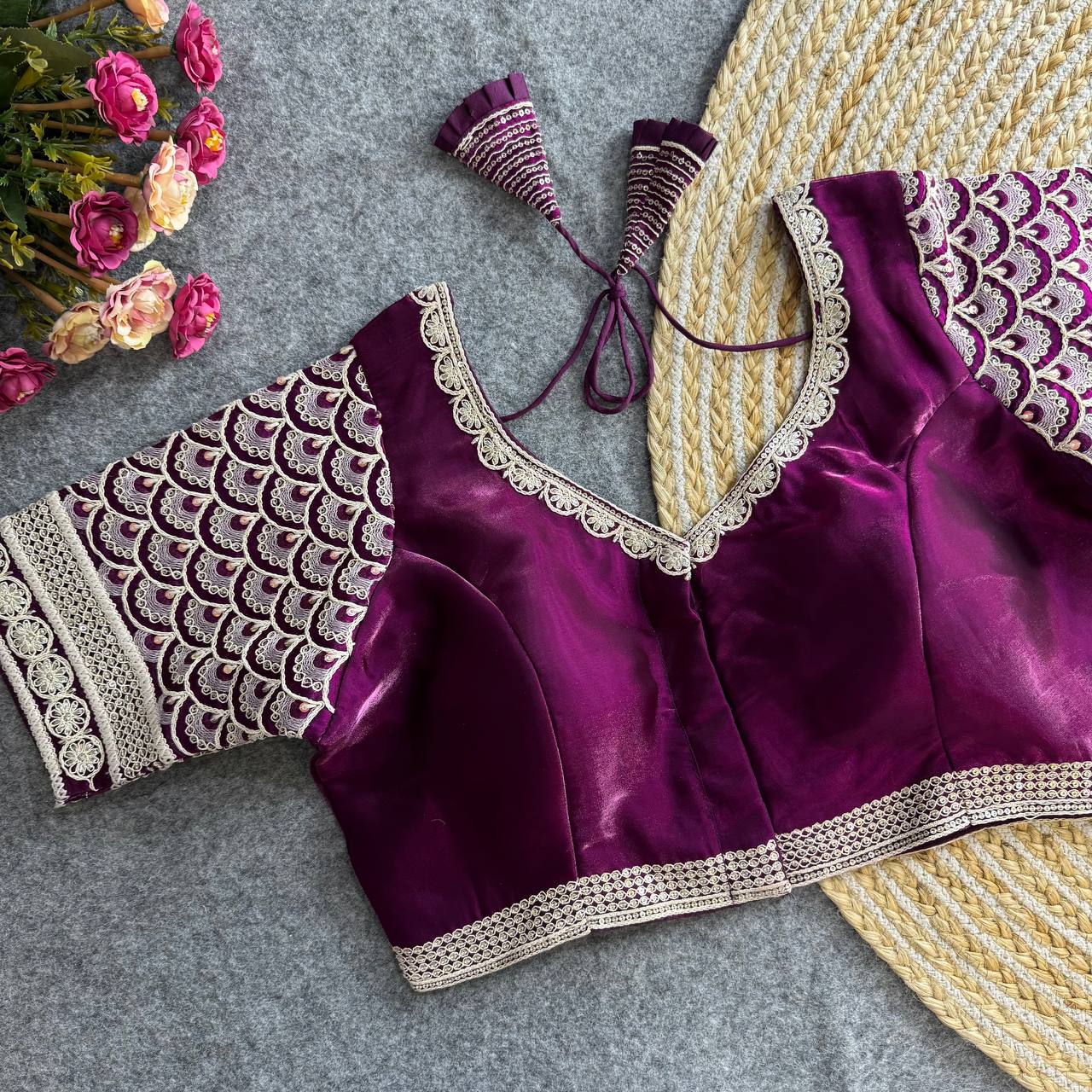 Wine color jimmy choo blouse for women