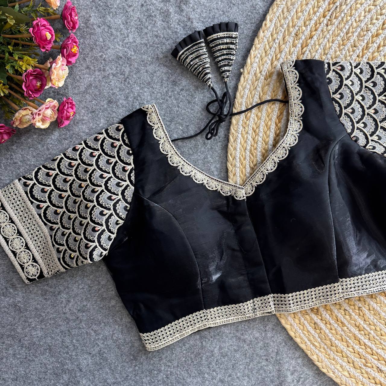 Black color jimmy choo designer blouse