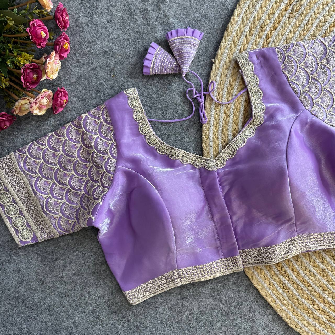 Lavender color jimmy choo blouse images