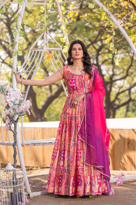 Organza Anarkali Dress for Wedding
