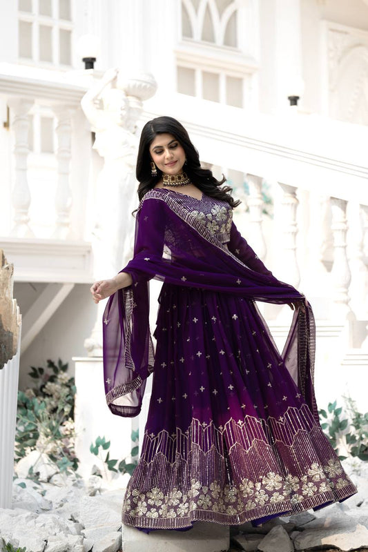Red color georgette readymade lehenga choli price