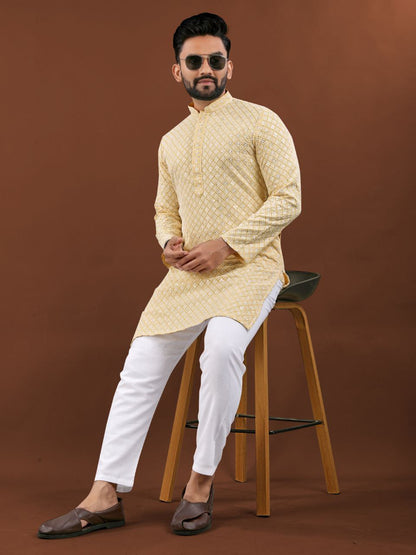 Wedding wear yellow color kurta in UK