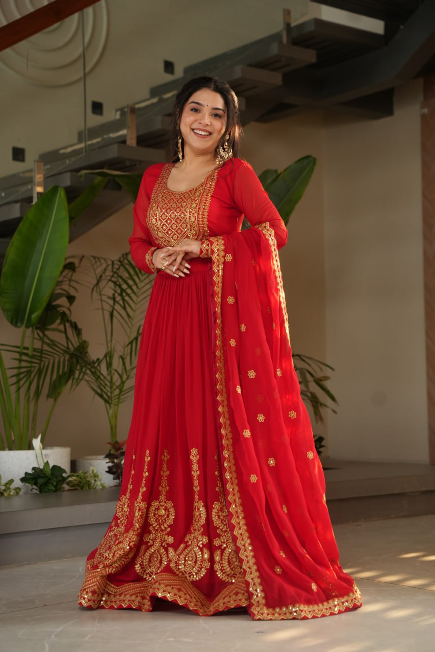 Elegant red evening dresses
