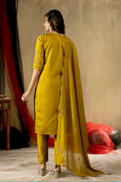 Yellow Palazzo Suit for Haldi