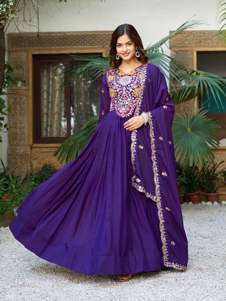 Purple Gown for Party
