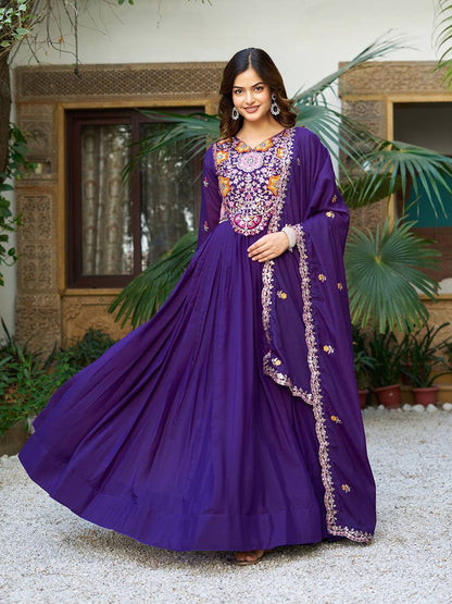 Purple Gown for Party
