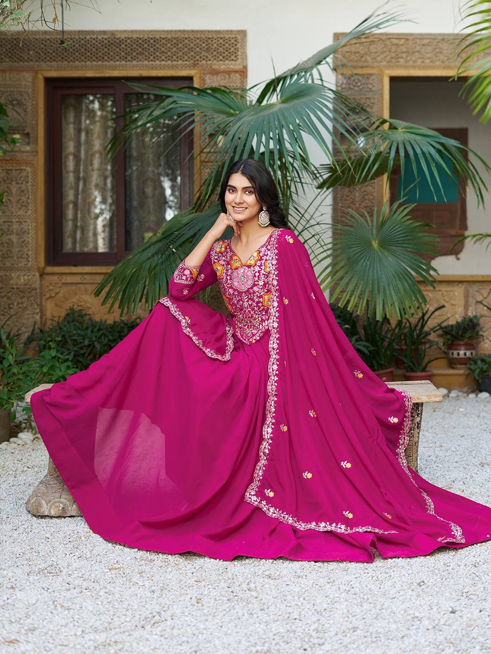 Pink Colour Gown for Wedding
