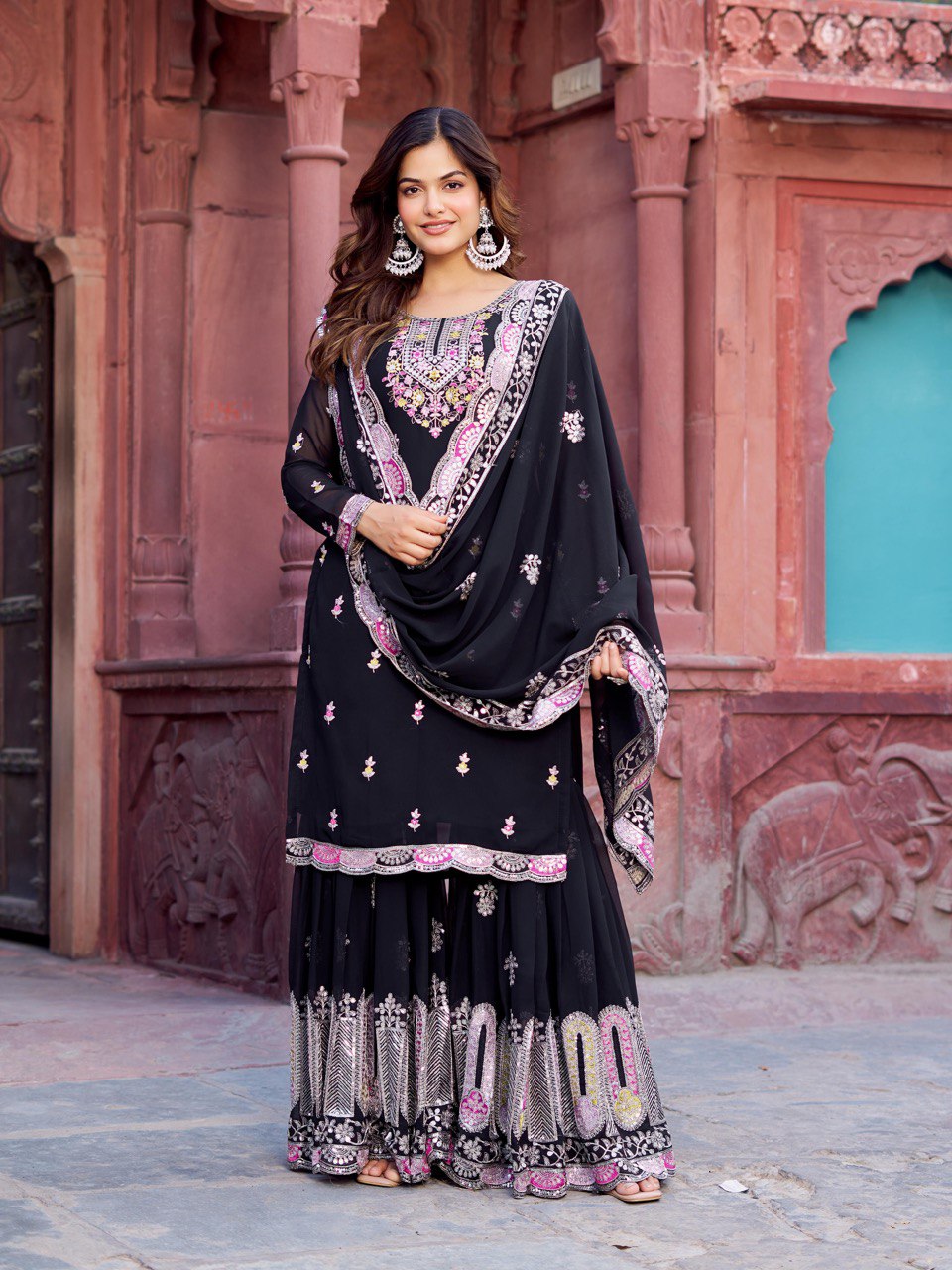 Black sharara for Wedding
