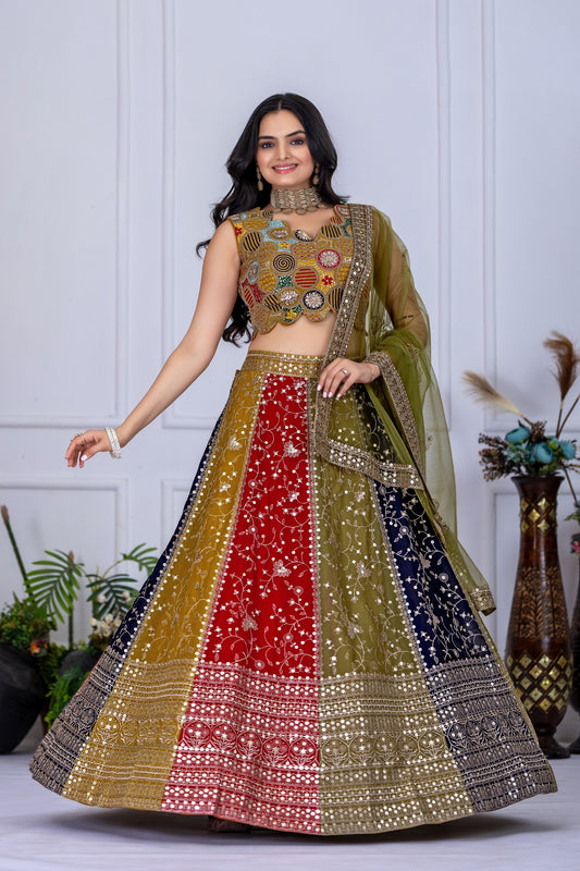 Pure Georgette Lehenga Choli With Dupatta USA

