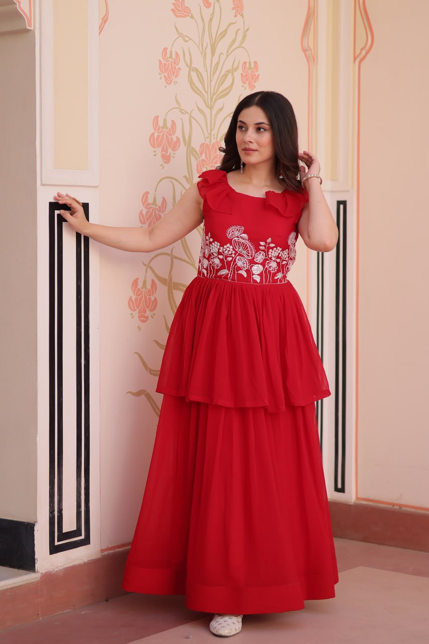 Red suit for women
