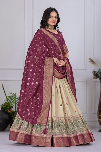Party wear wine color chaniya choli price