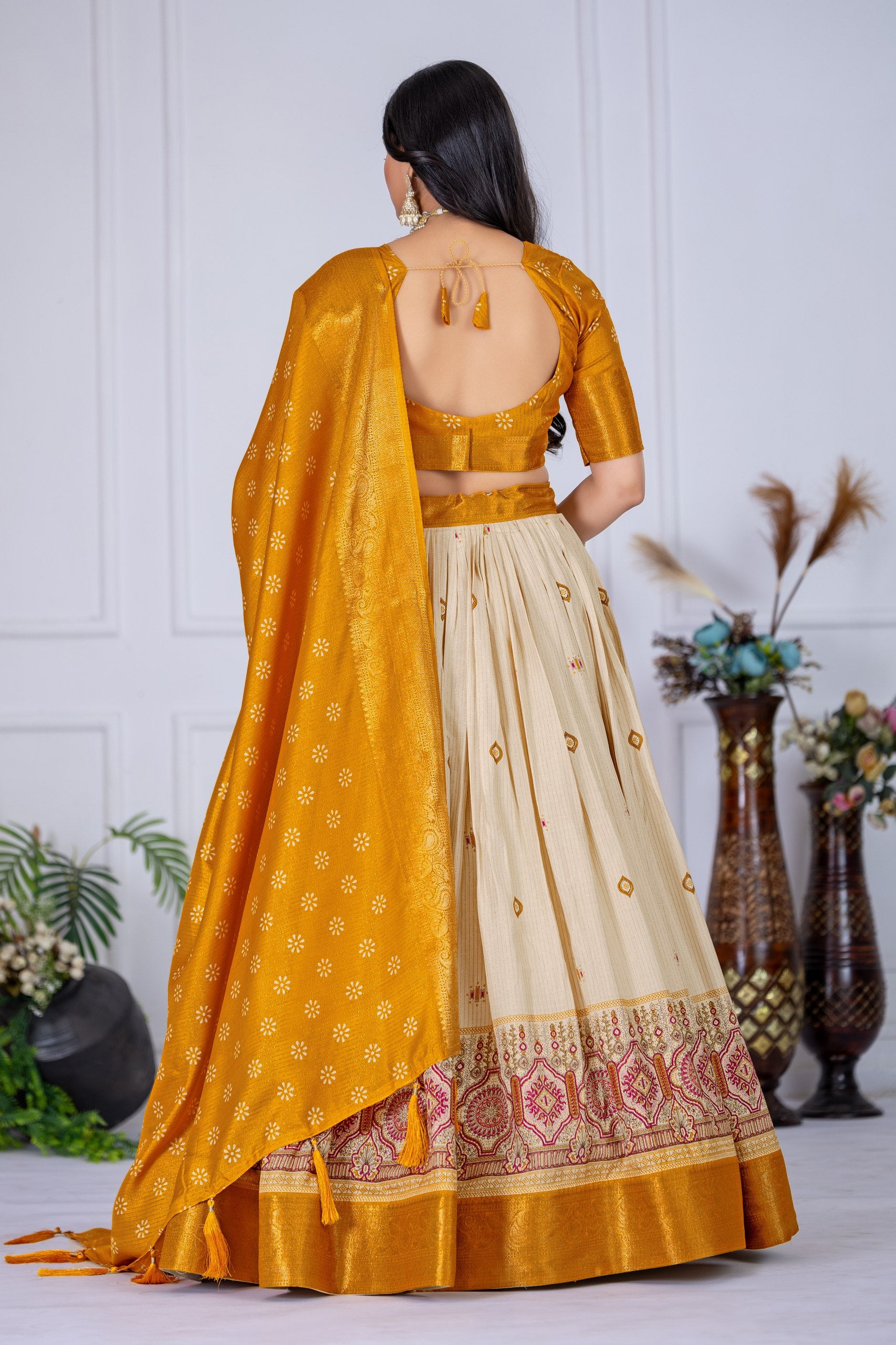 Yellow lehenga choli for women online
