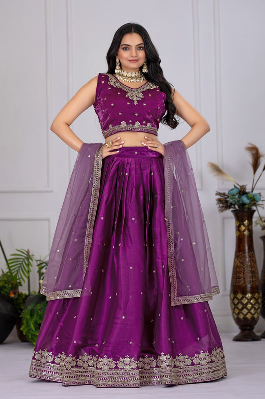 Wine color jimmy choo lehenga choli for women price
